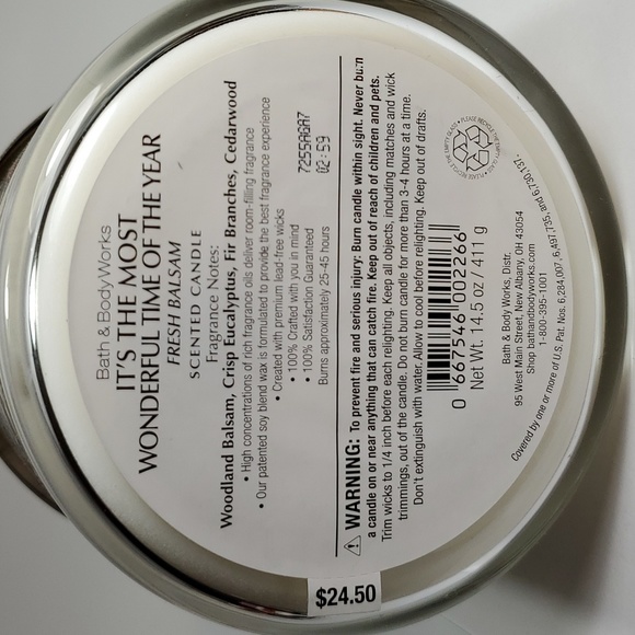 Bath and Body Works "It's the Most Wonderful Time of the Year" Candle - Picture 4 of 4